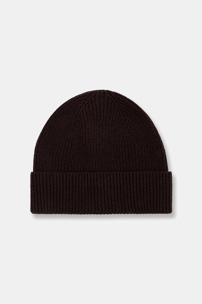 Medicine Czapka beanie męska z wełny merino brązowy RW26-CDM701