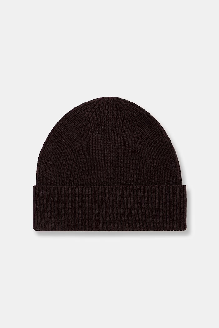 Medicine Czapka beanie męska z wełny merino brązowy RW26-CDM701