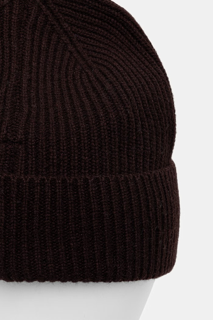 Czapka beanie męska z wełny merino Medicine RW26-CDM701 brązowy