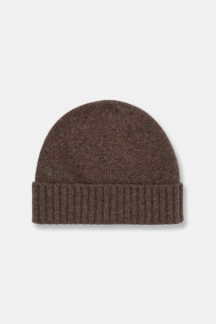 Medicine Czapka męska z wełny merino brązowy RW26-CDM704