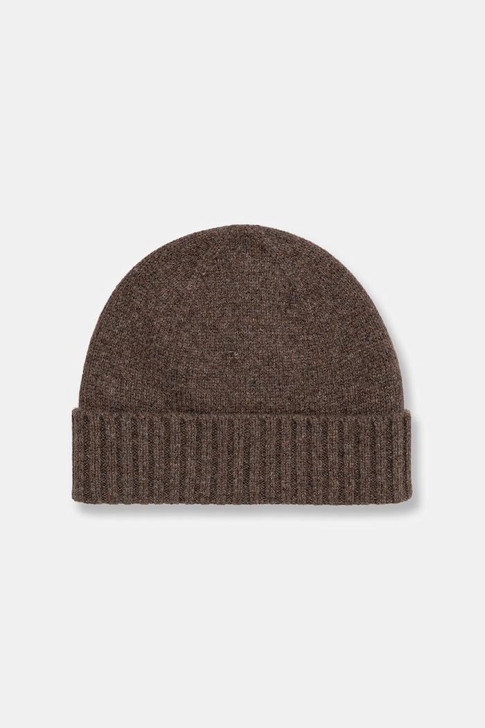 Medicine Czapka męska z wełny merino brązowy RW26-CDM704