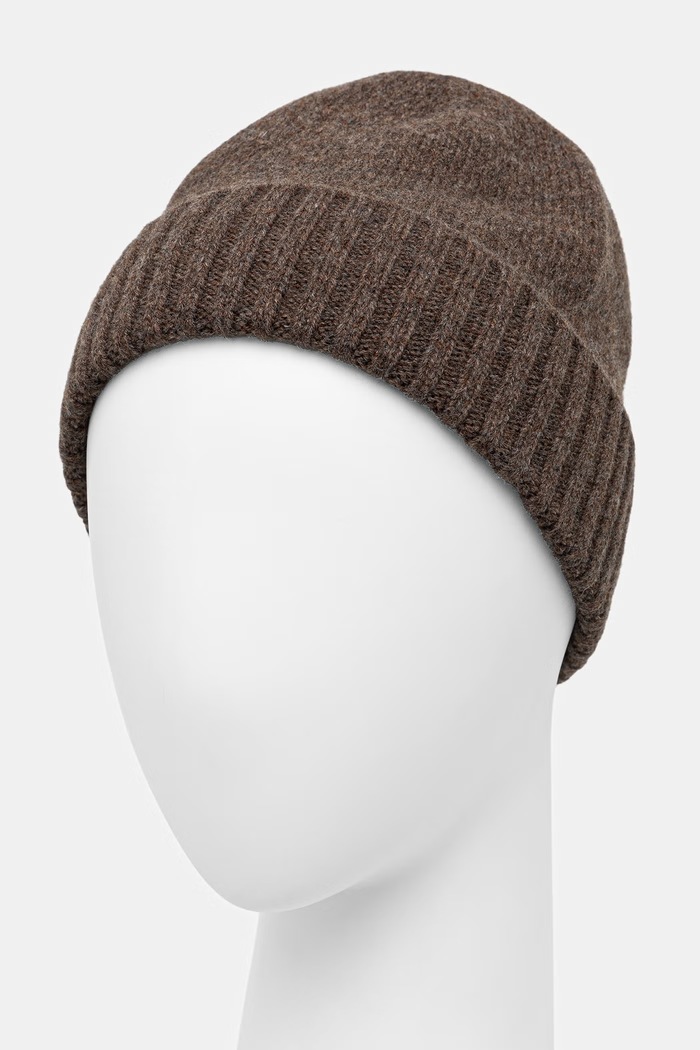 Medicine Czapka męska z wełny merino RW26-CDM704 brązowy RW26