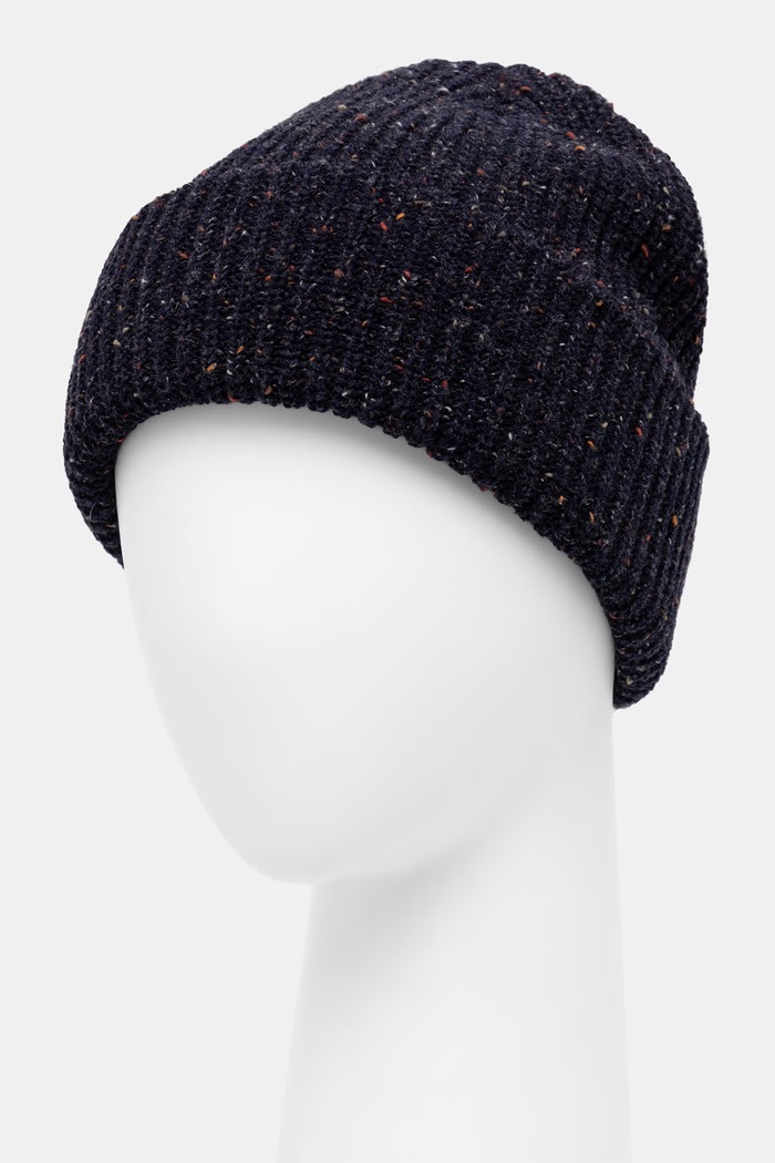 Akcesoria Medicine Czapka beanie męska z dodatkiem wełny RW26-CDM707 granatowy