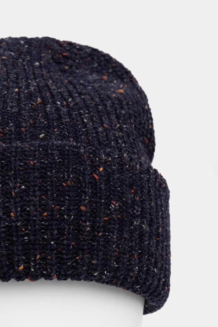 Czapka beanie męska z dodatkiem wełny Medicine granatowy RW26-CDM707