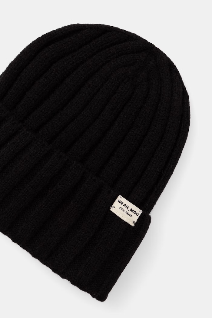Akcesoria Medicine Czapka beanie męska z dodatkiem wełny RW26-CDM905 czarny