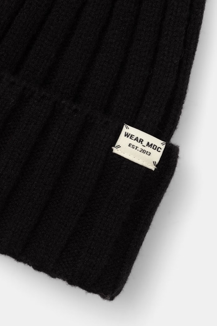 Czapka beanie męska z dodatkiem wełny Medicine RW26-CDM905 czarny