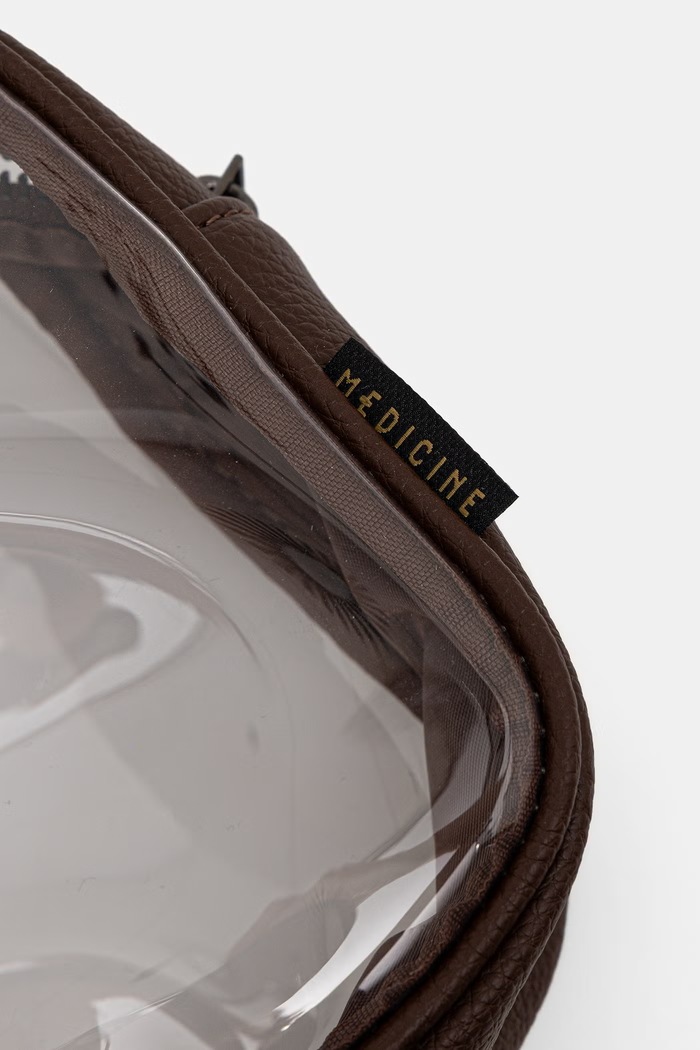 Kosmetyczka z imitacji skóry Medicine brązowy RW26-COU800