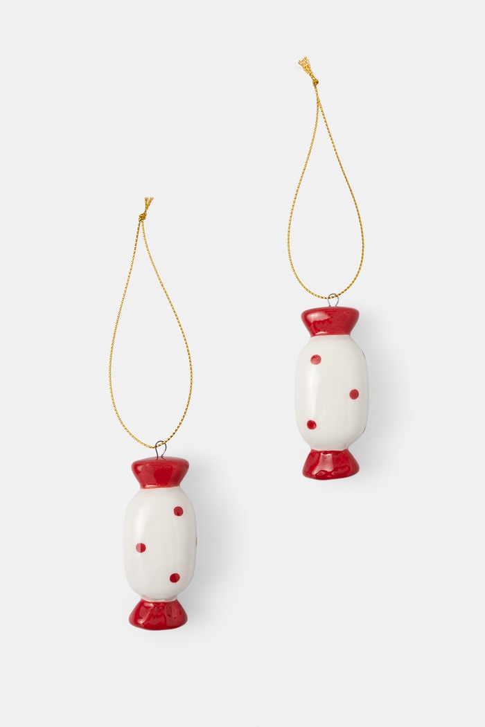 Medicine Karácsonyi porcelán medál szett 4-es csomag RW26-DEU883 fehér RW26