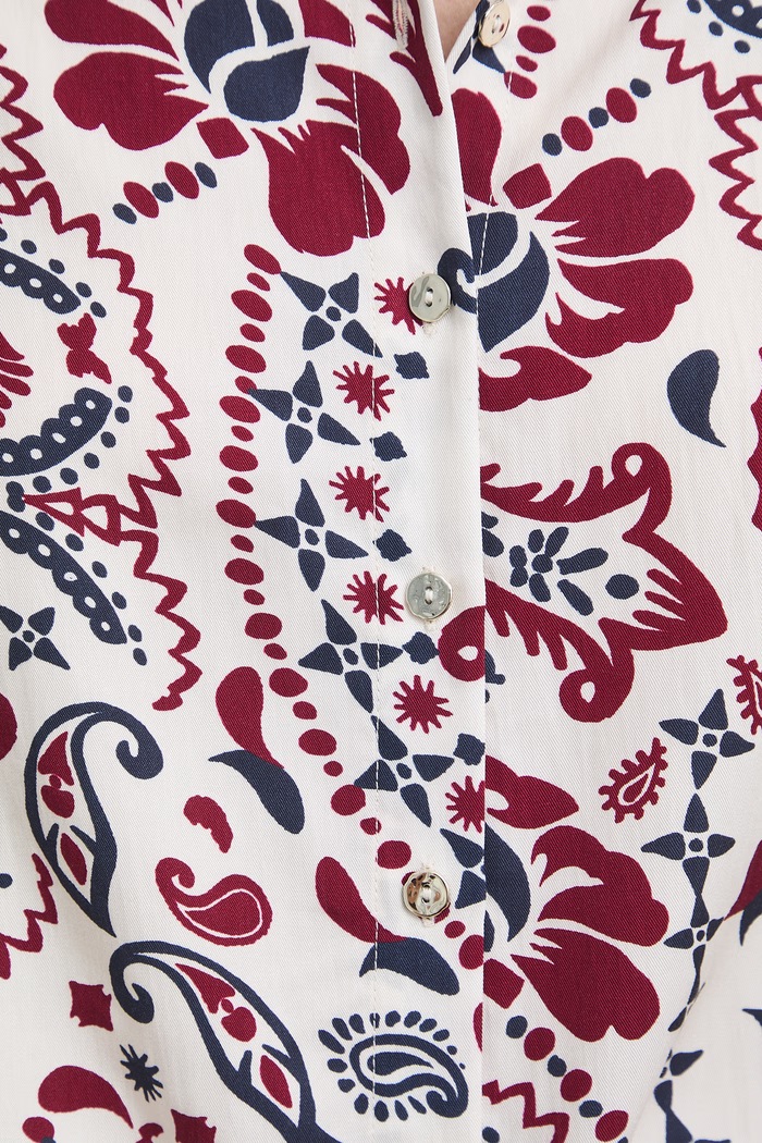 Košeľa dámska z lyocellu paisley RW26-KDD304 béžová