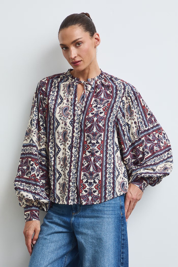 Košeľa dámska z viskózy paisley RW26-KDD314 viacfarebná RW26