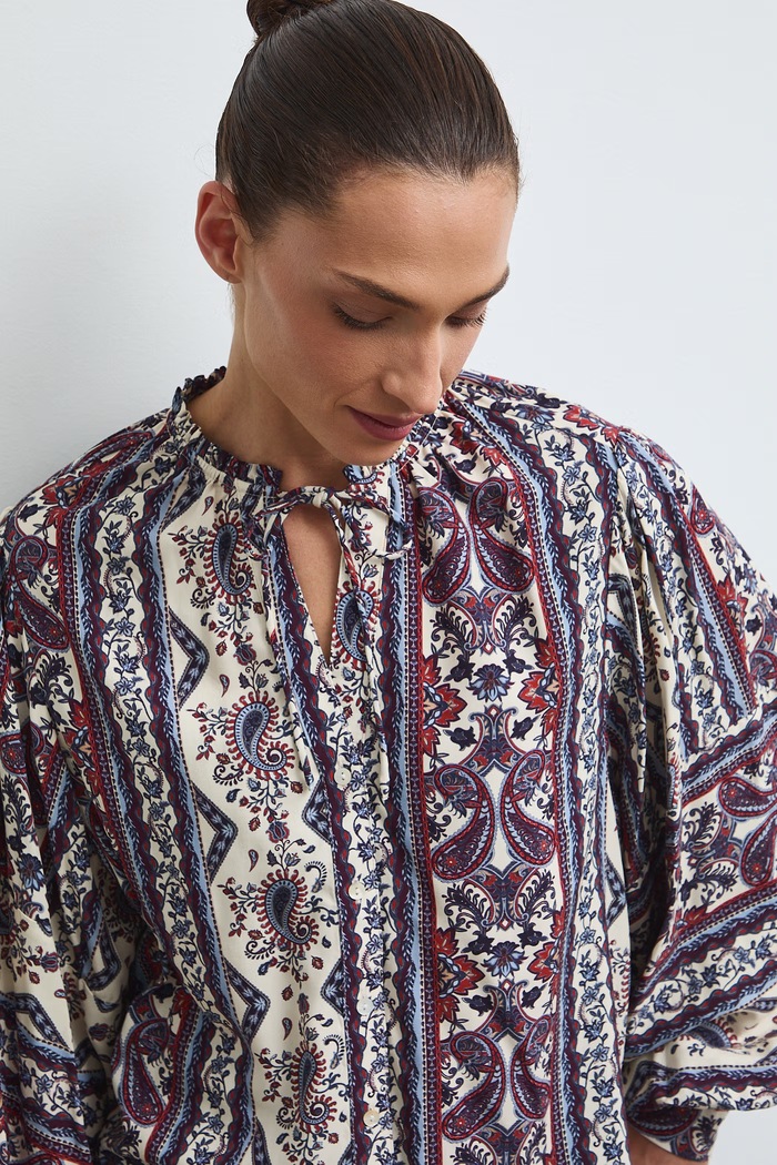 Košeľa dámska z viskózy paisley RW26-KDD314 viacfarebná