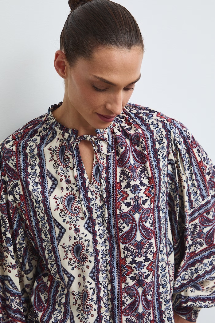 Košeľa dámska z viskózy paisley RW26-KDD314 viacfarebná