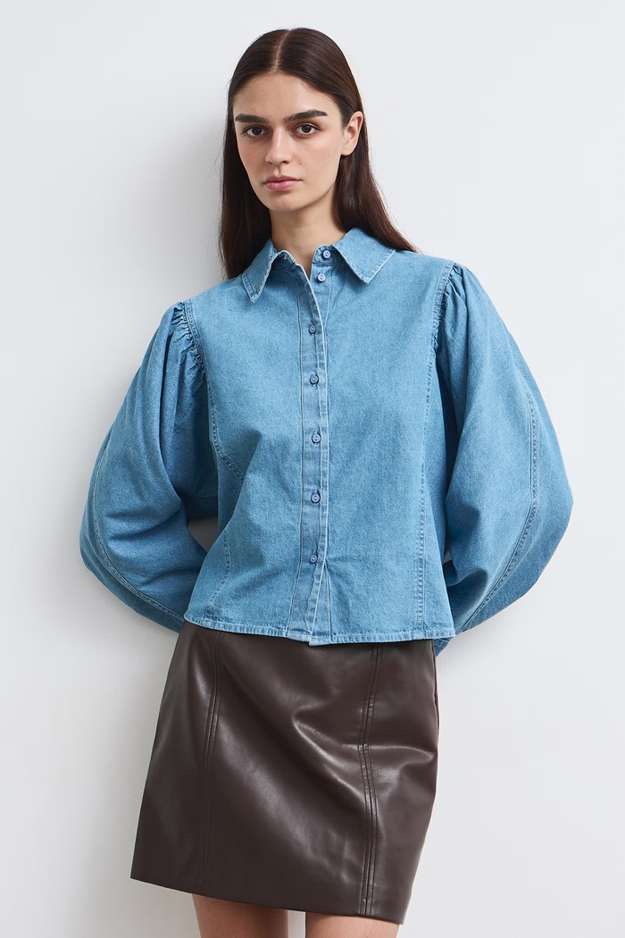Koszula damska jeansowa RW26-KDD612 niebieski RW26