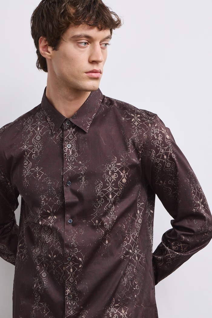 Koszula męska bawełniana z elastanem multicolor RW26-KDM601