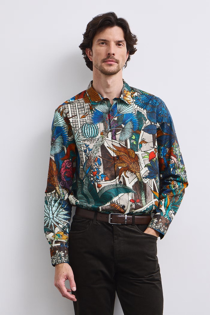 Medicine Koszula męska bawełniana RW26-KDM650 multicolor RW26