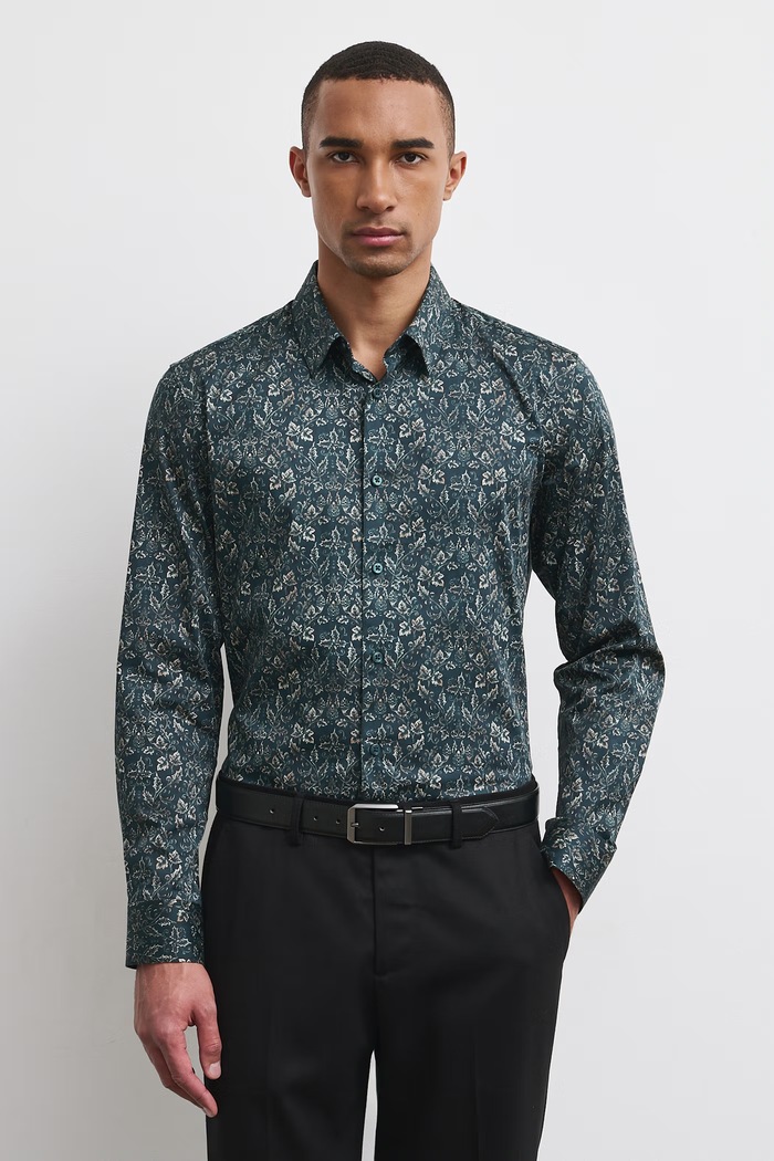 Medicine Koszula męska bawełniana z elastanem multicolor RW26-KDMA00