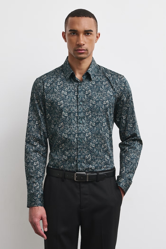 Medicine Koszula męska bawełniana z elastanem multicolor RW26-KDMA00