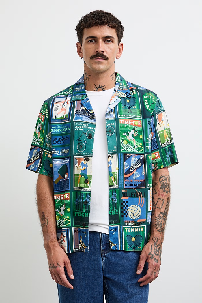 Koszula męska z wiskozy RW26-KKM101 multicolor RW26