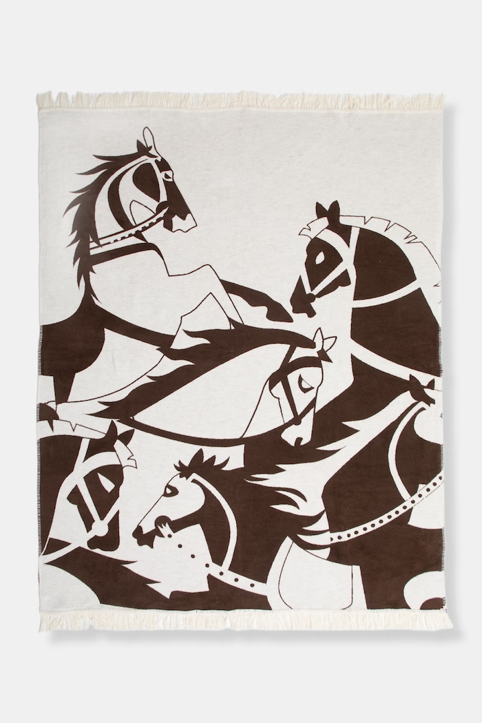 Koc z bawełną 150 x 200 cm brązowy RW26-KOU300