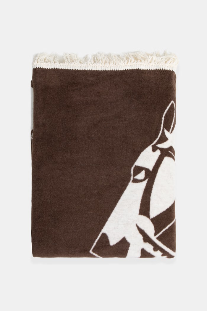 Koc z bawełną 150 x 200 cm RW26-KOU300 brązowy RW26