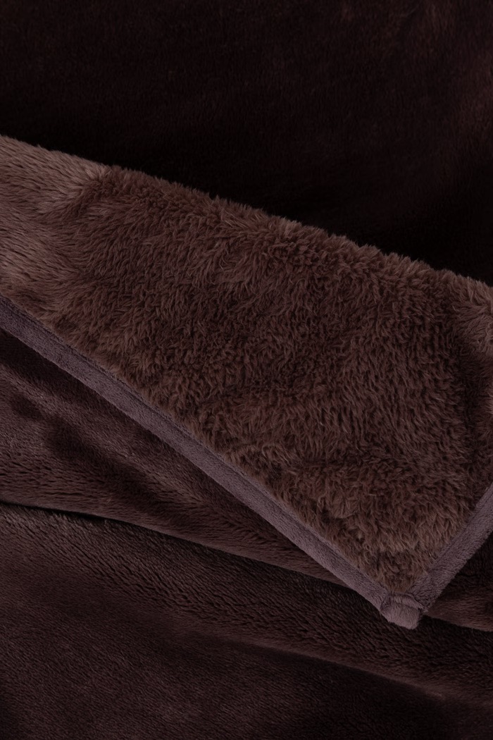 Sypialnia Koc z materiału tekstylnego 150 x 200 cm RW26-KOU403 brązowy