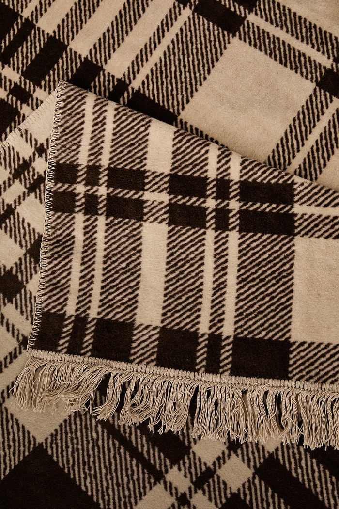 Koc z bawełną 150 x 200 cm RW26-KOU410 brązowy RW26