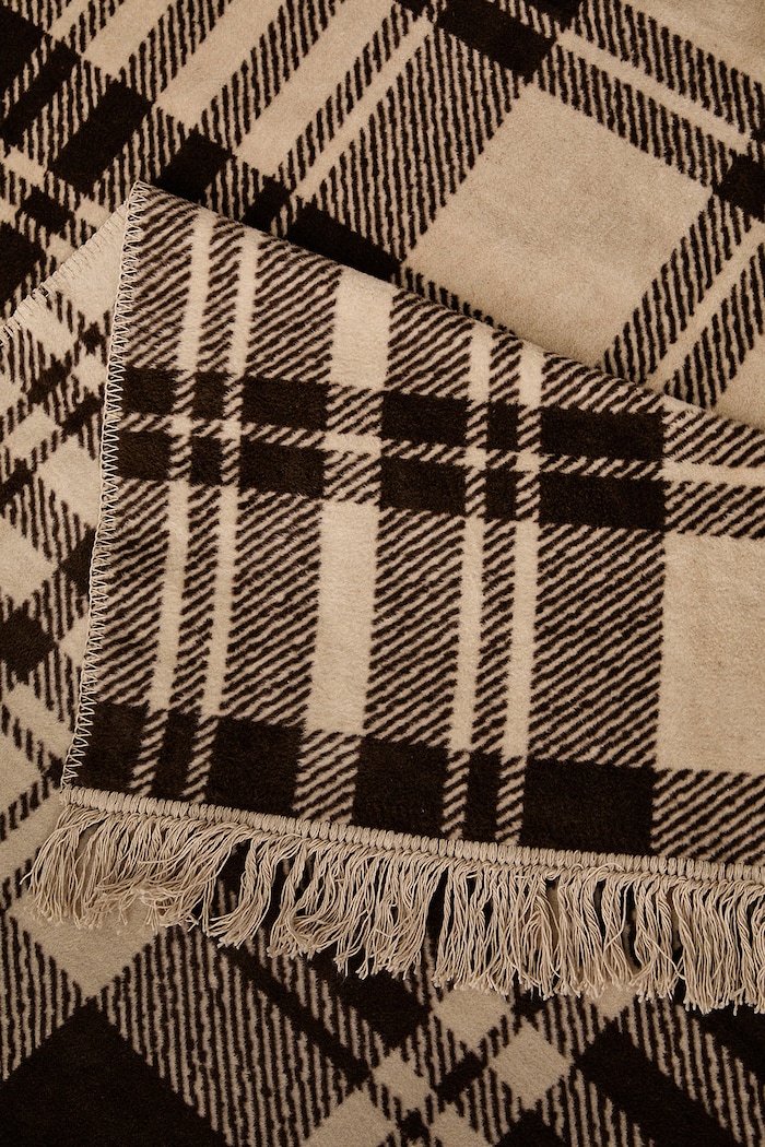Koc z bawełną 150 x 200 cm RW26-KOU410 brązowy RW26