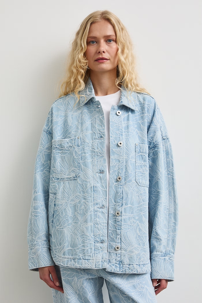 Medicine kurtka oversize damska jeansowa niebieski RW26-KUD101