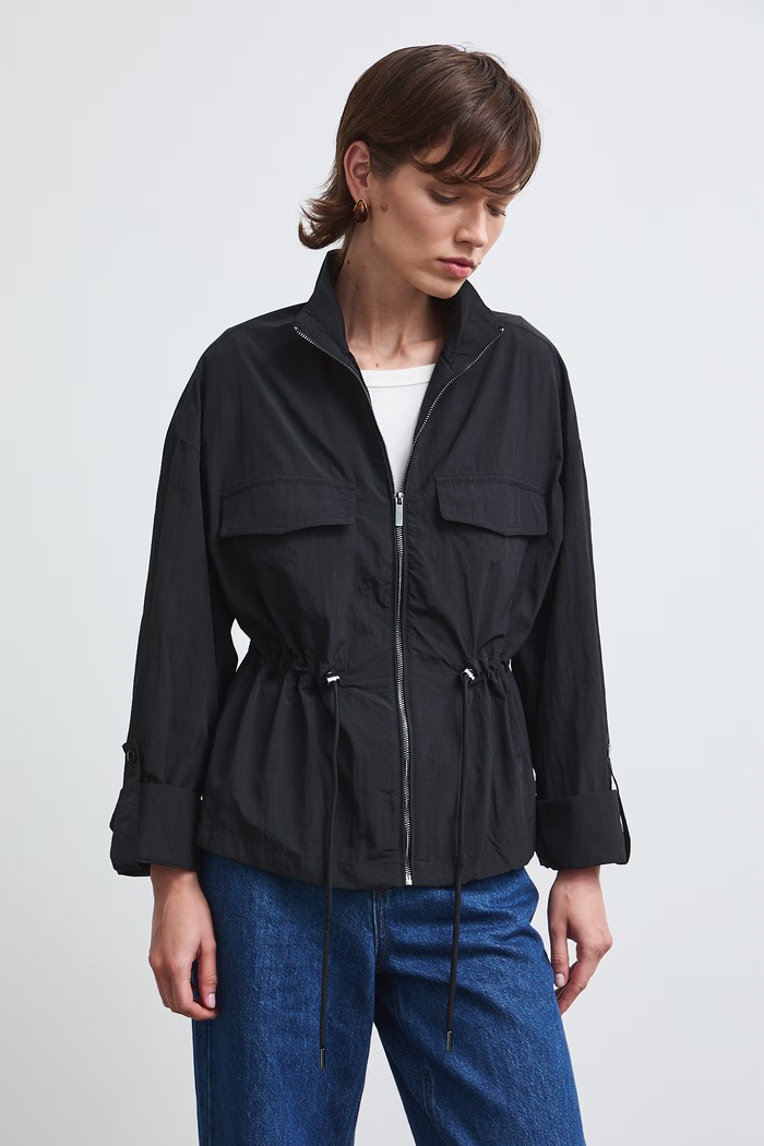 Kurtka oversize damska gładka RW26-KUD102 czarny RW26