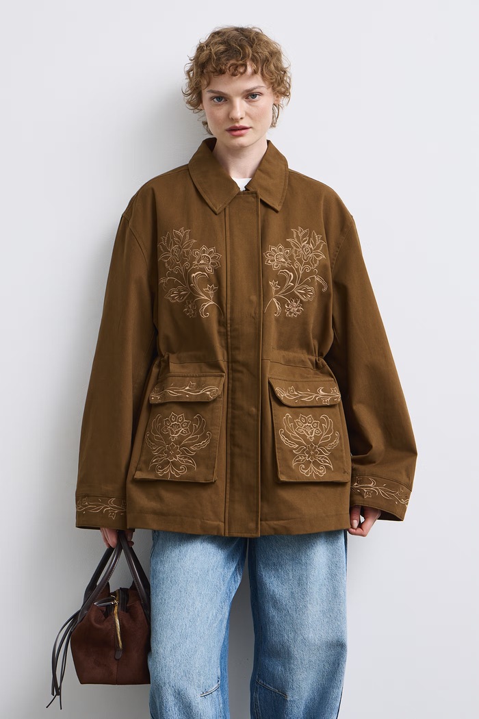 Medicine Parka damska bawełniana RW26-KUD510 brązowy RW26
