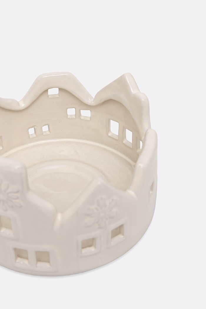 Medicine Świecznik dekoracyjny z porcelany RW26-LEU800 beżowy RW26