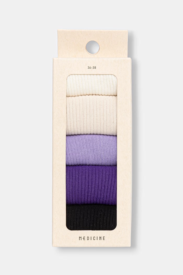 Skarpety damskie bawełniane z elastanem 5-pack Medicine multicolor RW26-LGD072