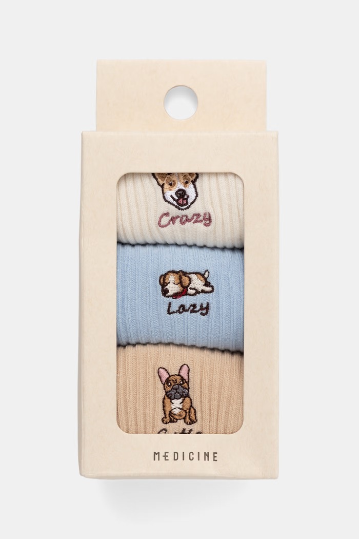 Îmbrăcăminte Medicine Șosete pentru femei cu bumbac pachet de 3 RW26-LGD406 multicolor