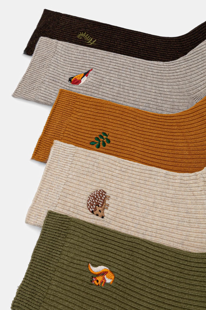 Skarpety 5-pack damskie z bawełną z motywem zwierzęcym RW26-LGD511 multicolor RW26