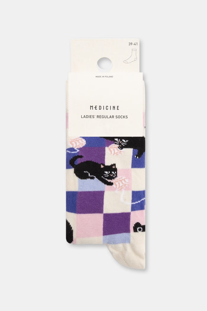 Skarpety damskie z bawełną 2-pack Medicine RW26-LGD716 multicolor