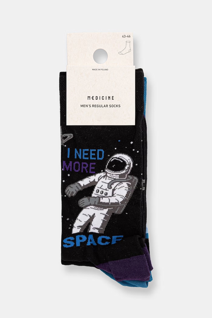 Skarpety 2-pack męskie z bawełną multicolor RW26-LGM400