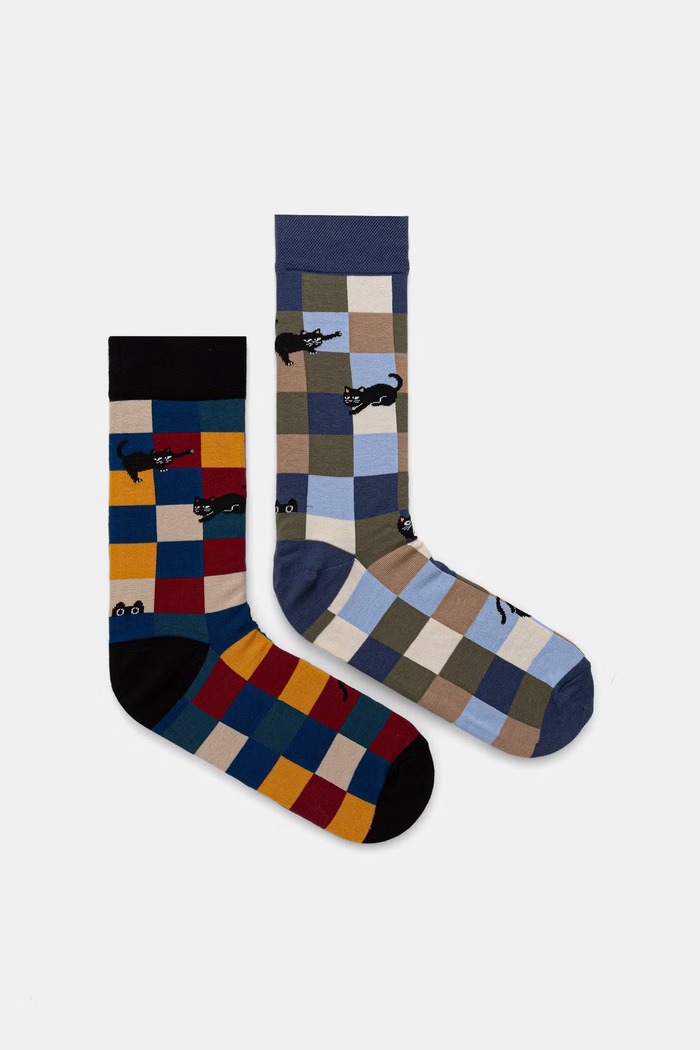 Medicine Skarpety męskie z bawełną 2-pack multicolor RW26-LGM718
