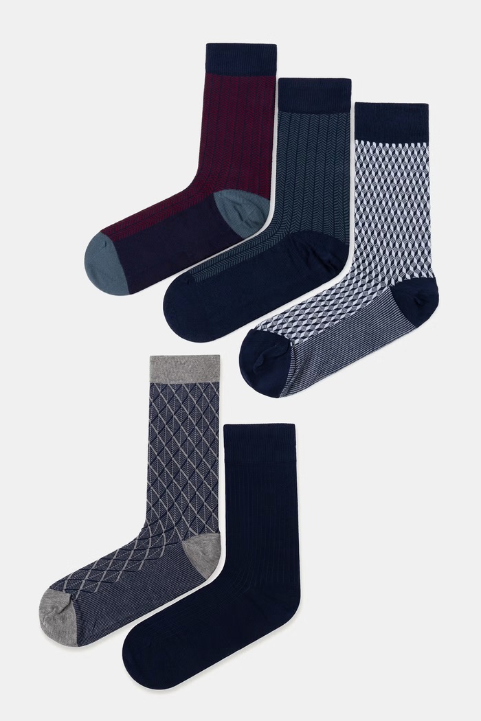 Medicine Skarpety męskie z bawełną 5-pack multicolor RW26-LGM903