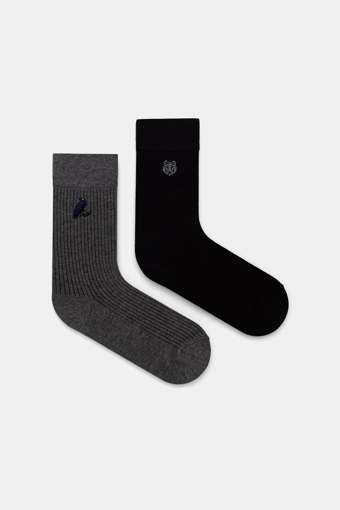 Medicine Skarpety męskie z bawełną 2-pack multicolor RW26-LGM910