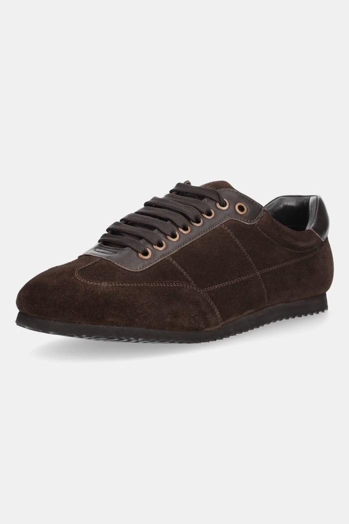 Obuwie Medicine Sneakersy męskie zamszowe RW26-OBM315 brązowy