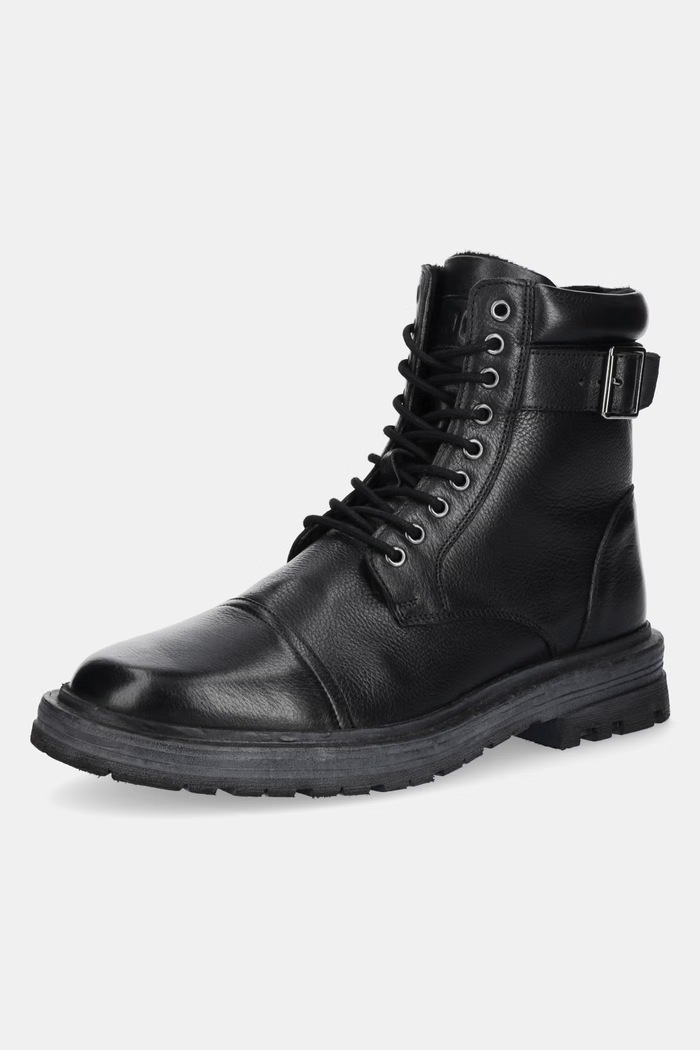 Obuwie Medicine Buty męskie skórzane RW26-OBM605 czarny