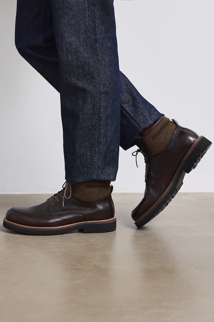 Medicine Buty męskie skórzane brązowy RW26-OBM701