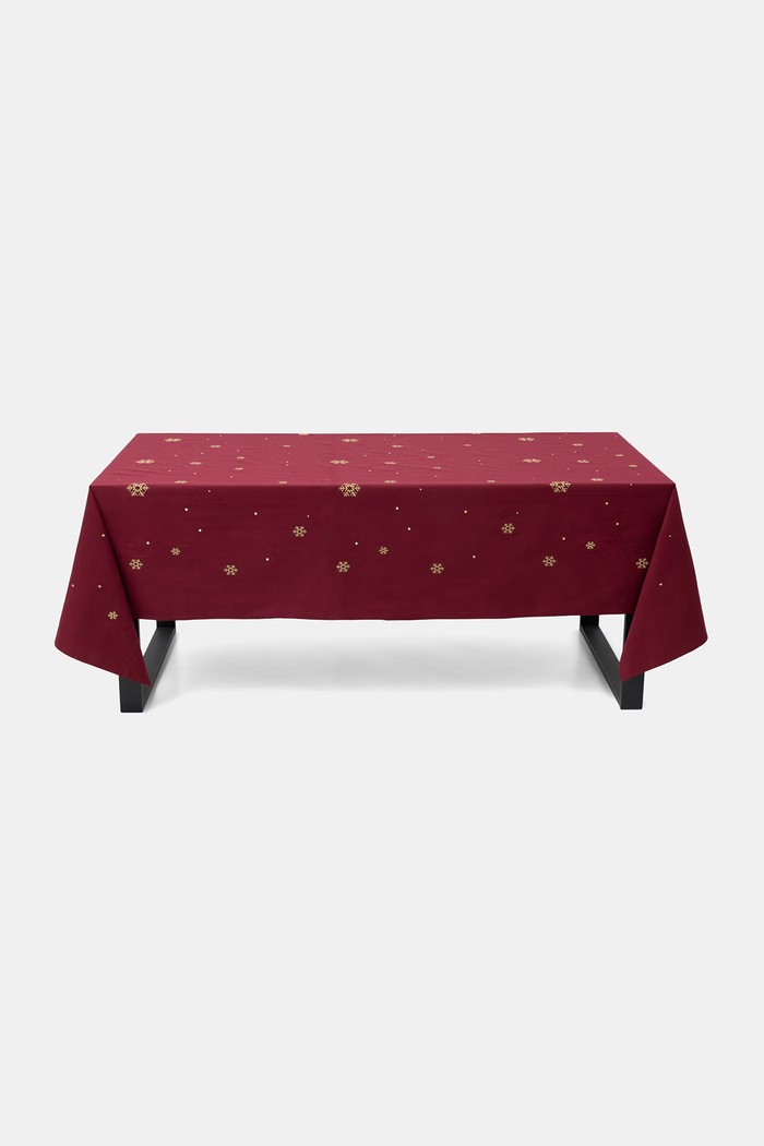 Kuchyňa a jedáleň Vianočný obrus bavlnený 150 x 250 cm RW26-ORU813 burgundské