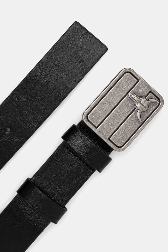 Pasek męski z imitacji skóry RW26-PAM304 czarny RW26
