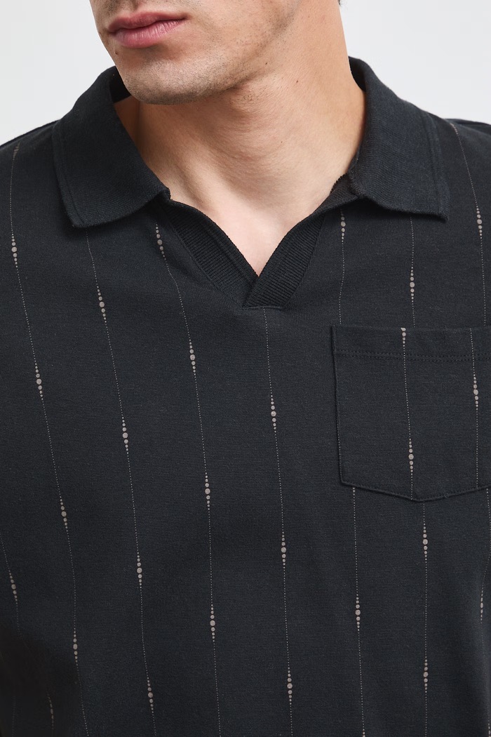 Polo męskie bawełniane z elastanem RW26-POM021 czarny