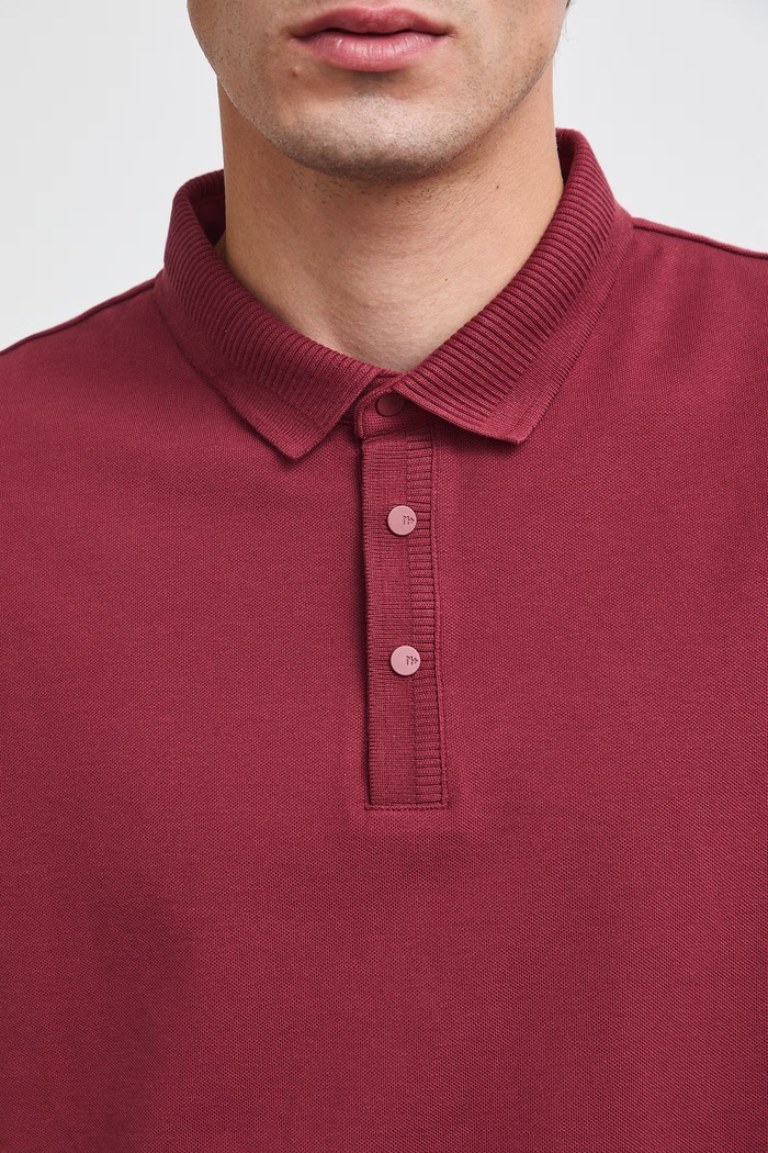 Medicine polo męskie bawełniane z elastanem RW26-POM022 bordowy