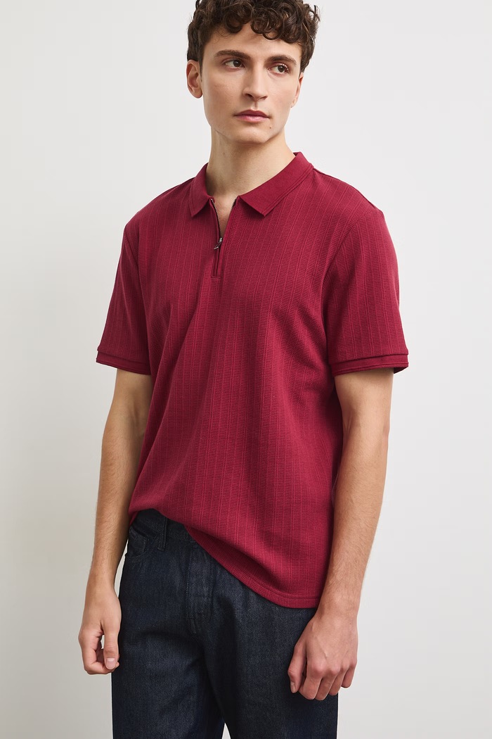 Medicine polo męskie z bawełną RW26-POM305 bordowy RW26