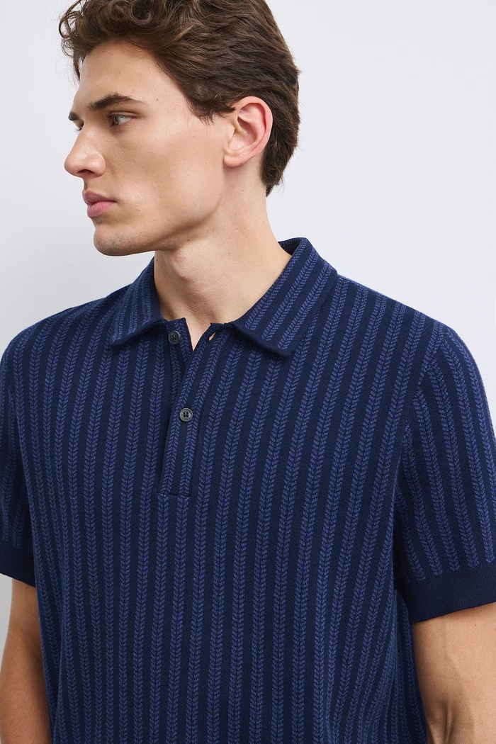 Polo męskie z bawełną Medicine RW26-POM500 niebieski