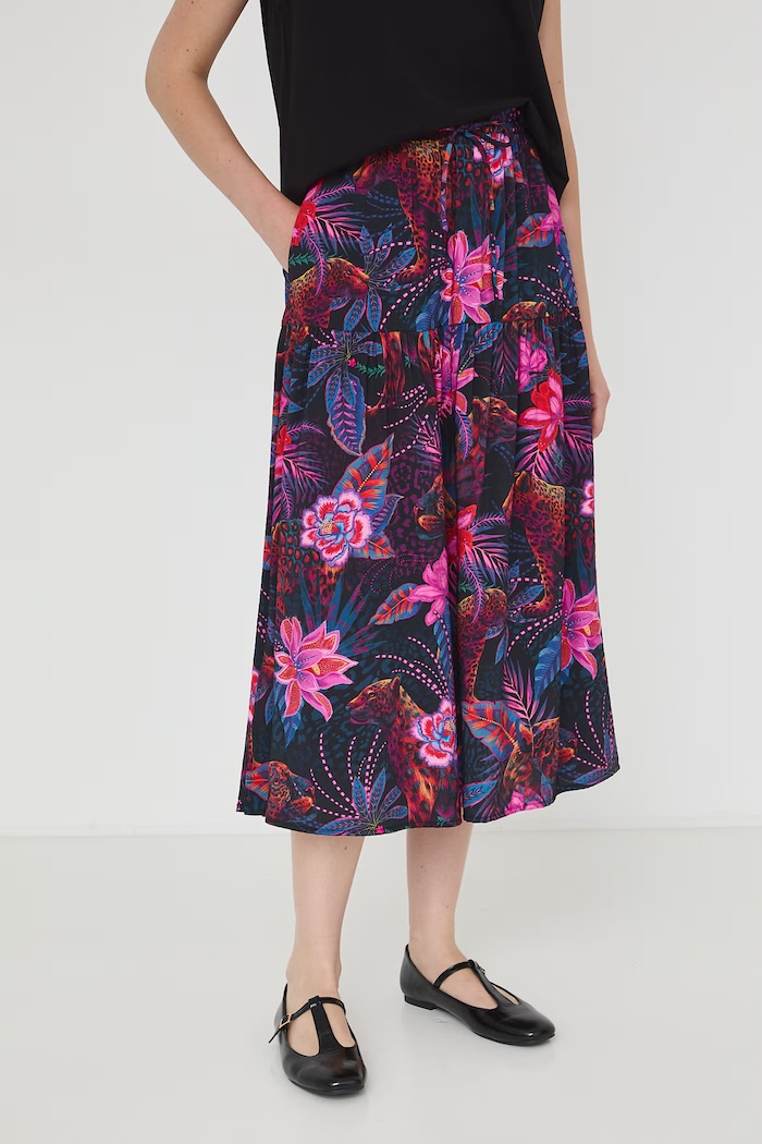 Medicine spódnica rozkloszowana z wiskozą RW26-SDD010 multicolor RW26