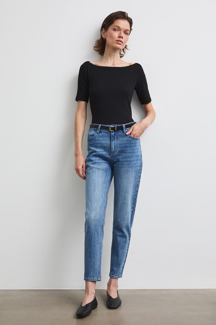 Medicine jeansy mom fit damskie niebieski RW26-SJD030